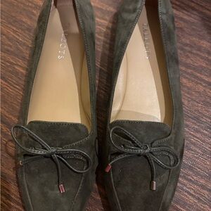 Talbots Women's Dark Green Suede Loafers